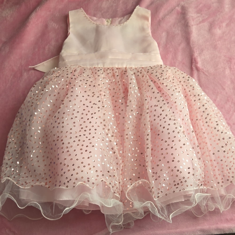 Tip Top Pink Sequin Tulle Dress